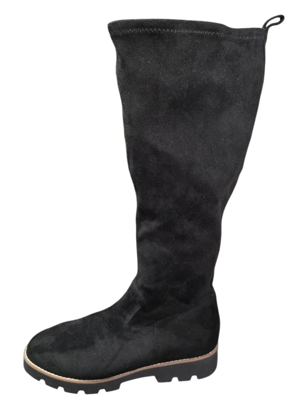 ​Vionic Ashburn Black Suede Knee High Lug Sole Boots